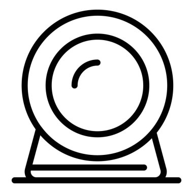 Görüntü konferansı ikon ana hatları vektörü. Çevrimiçi seminer