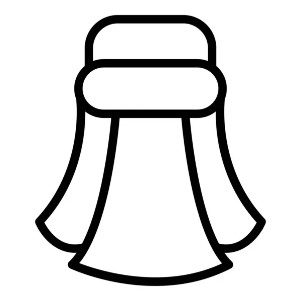 Turban ikona szalik zarys wektor. Pagdi indyjskie — Wektor stockowy