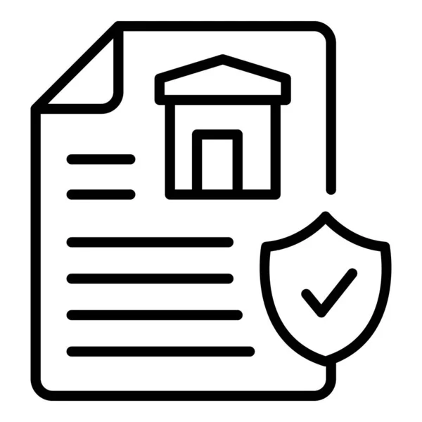 Vetor de contorno de ícone de documento de privacidade. Dados confidenciais — Vetor de Stock