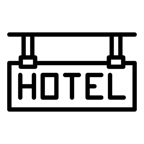 Turista hotel ikon vázlat vektor. Utazási turizmus — Stock Vector