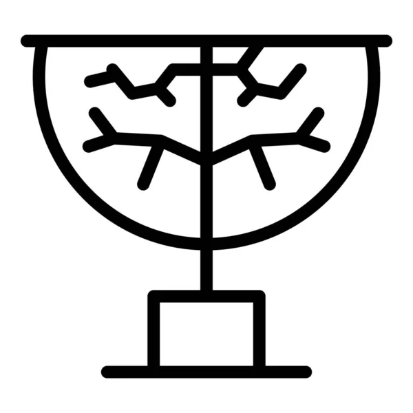 Querschnitt-Icon-Umrissvektor. Gartenbaum — Stockvektor