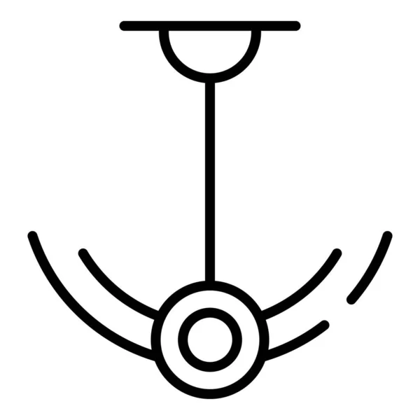 Pendulum 도구 아이콘 윤곽 벡터. 메트로놈 시계 — 스톡 벡터