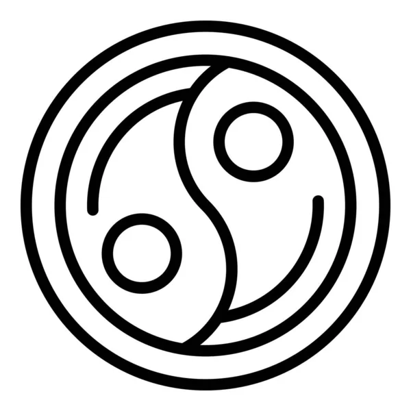 Ikona Yin Yang wskazuje wektor. Duchowa równowaga — Wektor stockowy