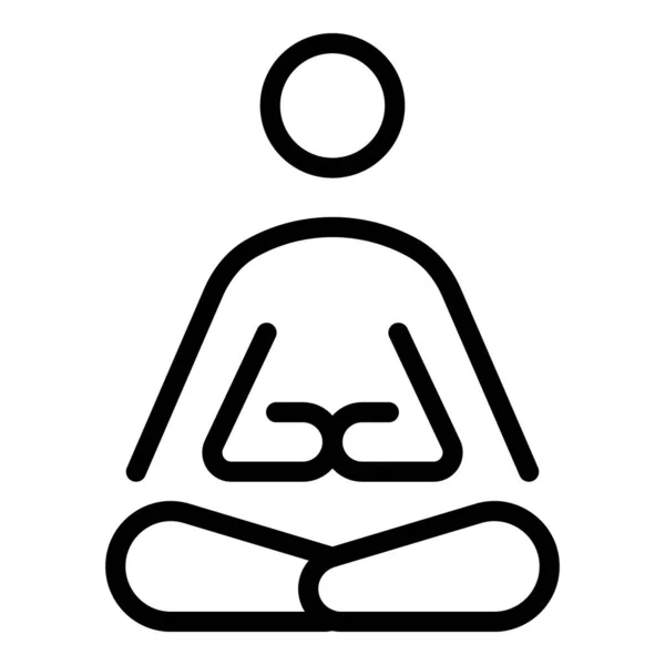 Icono de equilibrio espiritual contorno vector. Terapia de salud — Archivo Imágenes Vectoriales