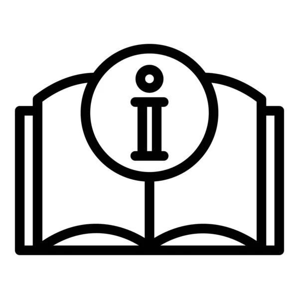 Guide book icon outline vector. Manual information — Stock Vector