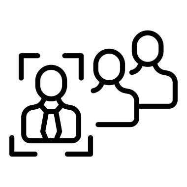 Müşteri hedef simgesi ana hat vektörü. Müşteri odağı