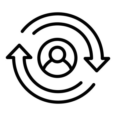 Müşteri koruma ikonu ana hat vektörü. Müşteri alımı