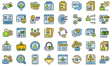 Müşteri simgelerinizin çizgi renk vektörünü belirleyin