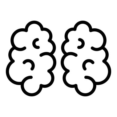 Beyin konuşma ikonu ana hat vektörü. Akıllı çocuk.