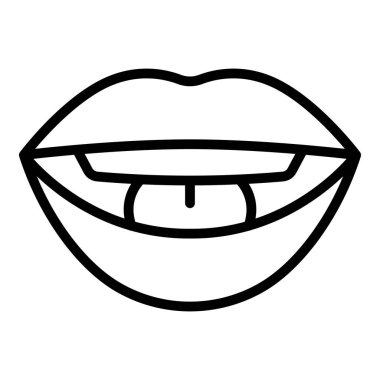 Eklem ikonu ana hatları vektörünü çalıştır. Ağız animasyonu