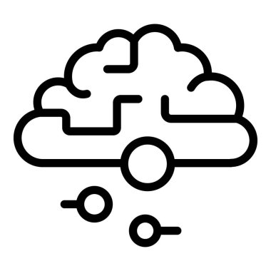 Beyin dikkat ikonu ana hat vektörü. Bilişsel odak