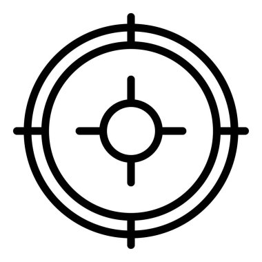 Belirli bir odak simgesi ana hat vektörü. Müşteri hedefi