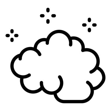 Beyin farkındalığı ikonu ana hatları vektörü. Meraklı zihniyet