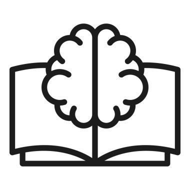 Bellek simgesi ana hatları vektörü çalıştırılıyor. İnsan beyni