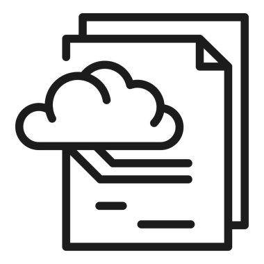 Bellek dosyaları ana hatları vektörü. Belge dosyası