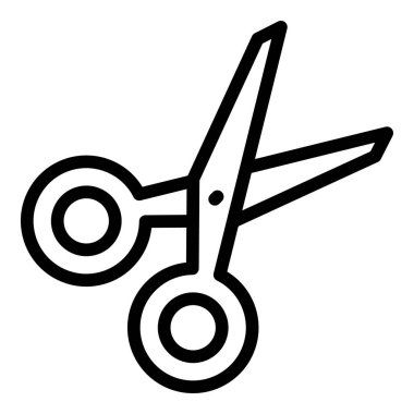 Saç makasları ikon ana hatları vektörü. Berber salonu