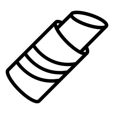 Güzellik ruju ikonu ana hatları vektörü. Makyaj ürünü