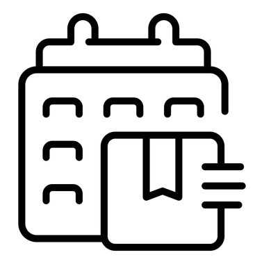 Servis servis simgesi ana hatları vektörü. Sevkiyat