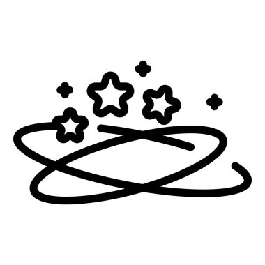 Baş dönmesi vertigo ikon ana hatları vektörü. Başım dönüyor.