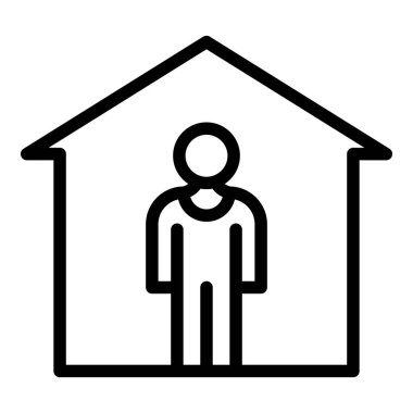 Ev ikonu ana hatları vektörüne dikkat et. Virüs önleme