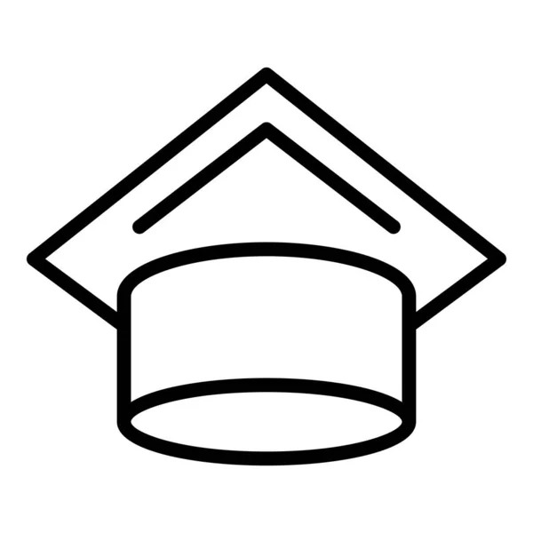 Vektor osnovy ikon vzdělávacích čepic. Akademický klobouk — Stockový vektor