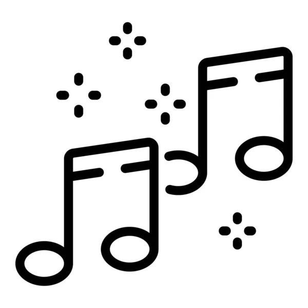 Música escuchar icono contorno vector. Escucha canción — Archivo Imágenes Vectoriales