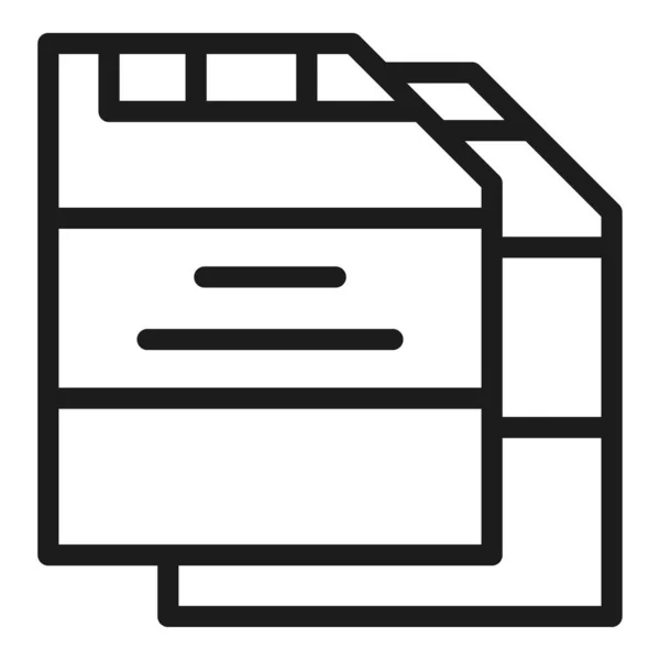 Umrissvektor für Speicherkarten-Symbole. Sd-Speicherung — Stockvektor