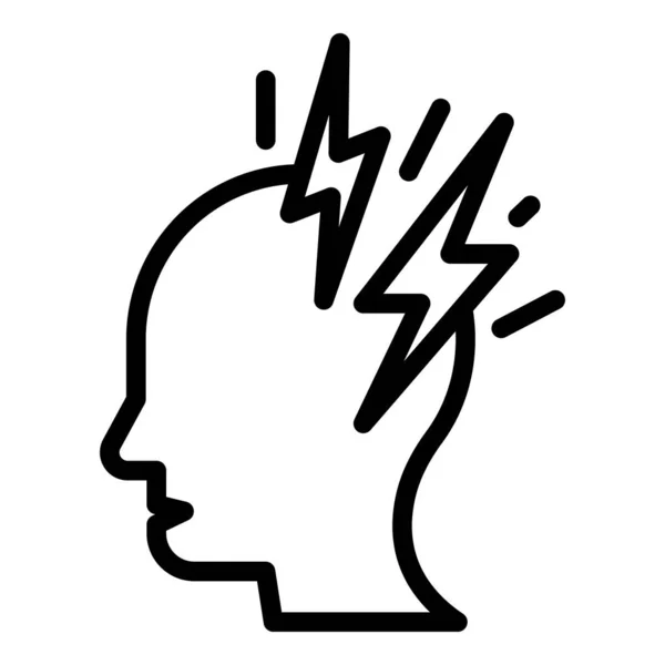 Der symbolträchtige Vektor der Kopfschmerzstörung. Angst vor dem Gehirn — Stockvektor