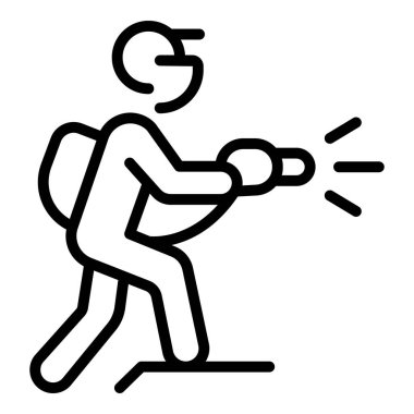 Kimyasal tehlike ikonu ana hat vektörü. Zehirli madde