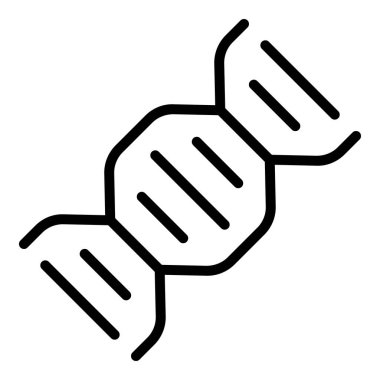 Laboratuvar DNA ikonu ana hatları vektörü. Bilim laboratuvarı