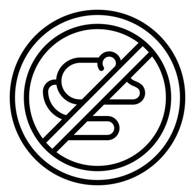 Anti fare simgesi ana hat vektörü. Kontrol kemirgeni