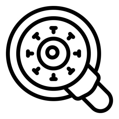 Ovum büyütme ikonu ana hat vektörü. Jinekoloji yumurtlaması