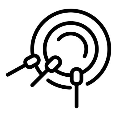 Vitro üreme ikonu ana hatları vektörü. Doğurganlık testi