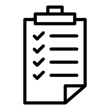 Tıbbi kontrol listesi ana hatları vektörü. Sağlık formu