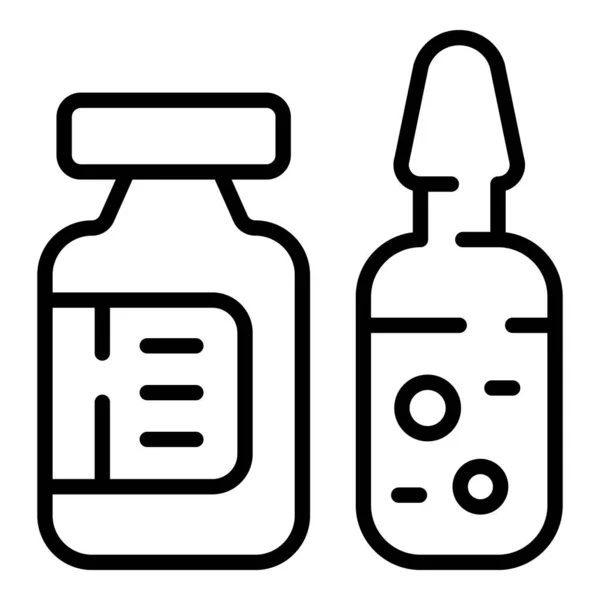 Drogas médicas ícone contorno vetor. Tratamento de farmácia — Vetor de Stock