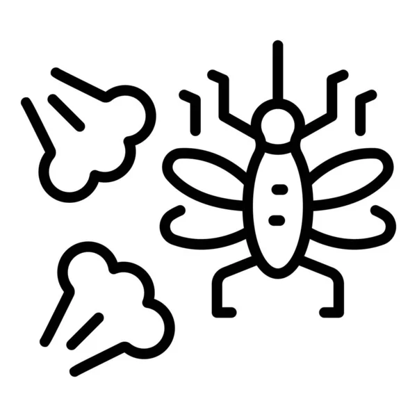 Spraying insect icon outline vector. Pulverización de insectos — Vector de stock