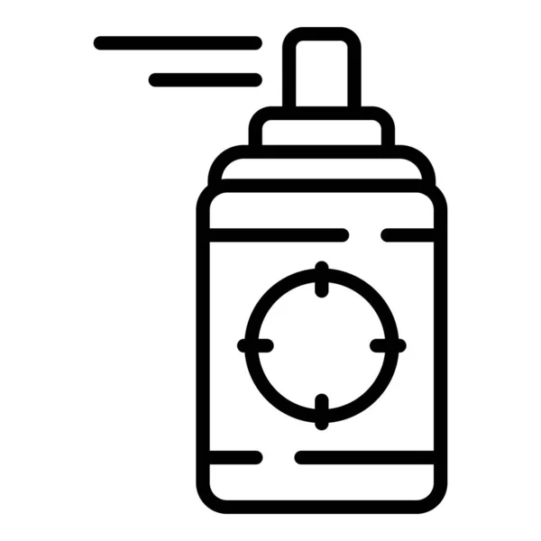 Rovarirtó spray ikon körvonalvektor. Aeroszolos üveg — Stock Vector