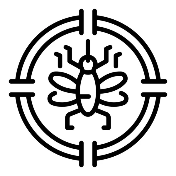 Chemische insectenpictogram omtrek vector. Controlespray — Stockvector