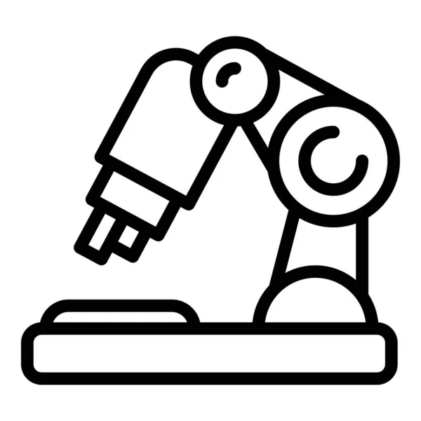 Icono del microscopio clínico contorno vector. Investigación médica — Archivo Imágenes Vectoriales