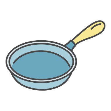 Griddle simgesi renk ana hatları vektörü