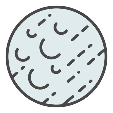 Uranüs gezegeni simgesi renk ana hatları vektörü