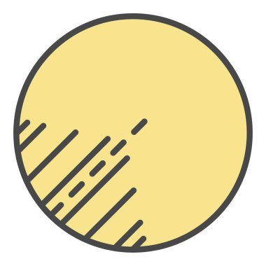 Yeni gezegen simgesi renk ana hatları vektörü