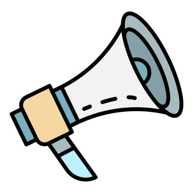 El hoparlörü renk ana hatları vektörü