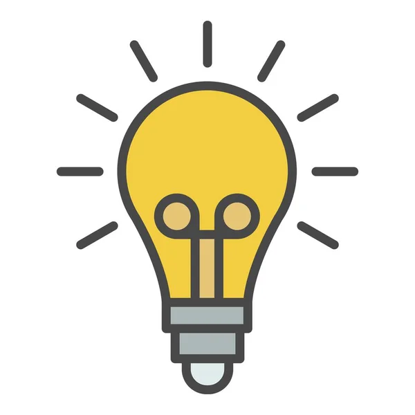 Light idea bulb icon color outline vector — Stock Vector