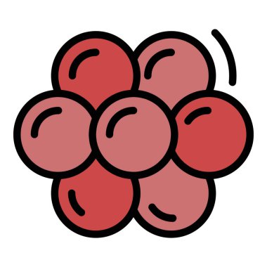 Havyar simgesi renk ana hatları vektörü