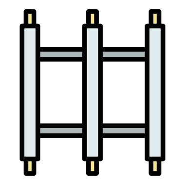Yapı yapı ikonu renk ana hatları vektörü