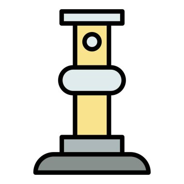 Yapı iskelesi destek çubuğu renk ana hatları vektörü