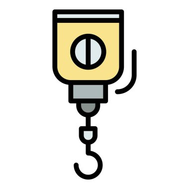 Turna kancası rengi dış hat vektörü