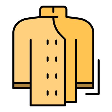 Cooker giysi simgesi renk ana hatları vektörü