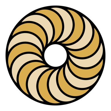 Atıştırmalık bisküvi simgesi renk ana hatları vektörü